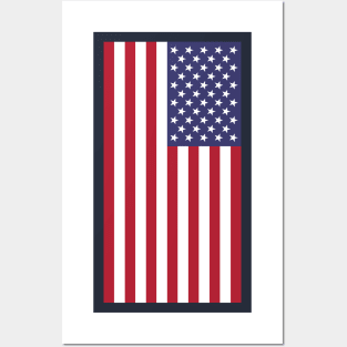 US Flag Down - RWB Posters and Art